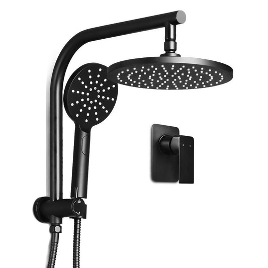 ProFlow 9'' Rain Shower Head Set with Handheld and Mixer Tap Black