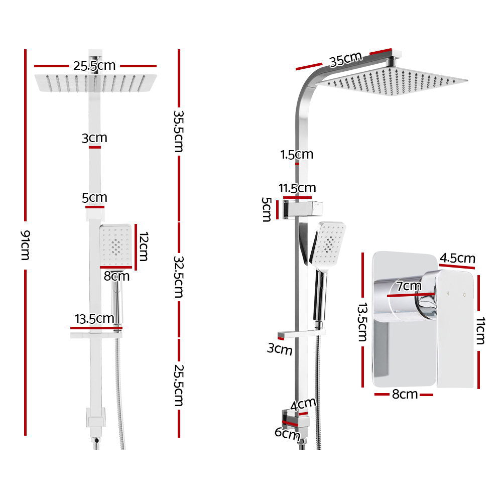 ProFlow Premium Rainfall and Handheld 10" Shower Head Set