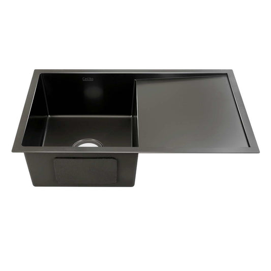 Proflow Kitchen Sink Stainless Steel Single Bowl Black 750X450MM