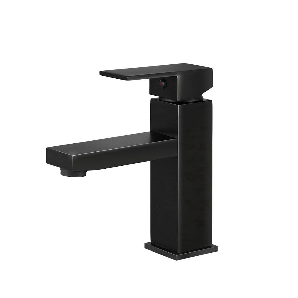 Proflow Black Bathroom Basin Mixer Tap Square