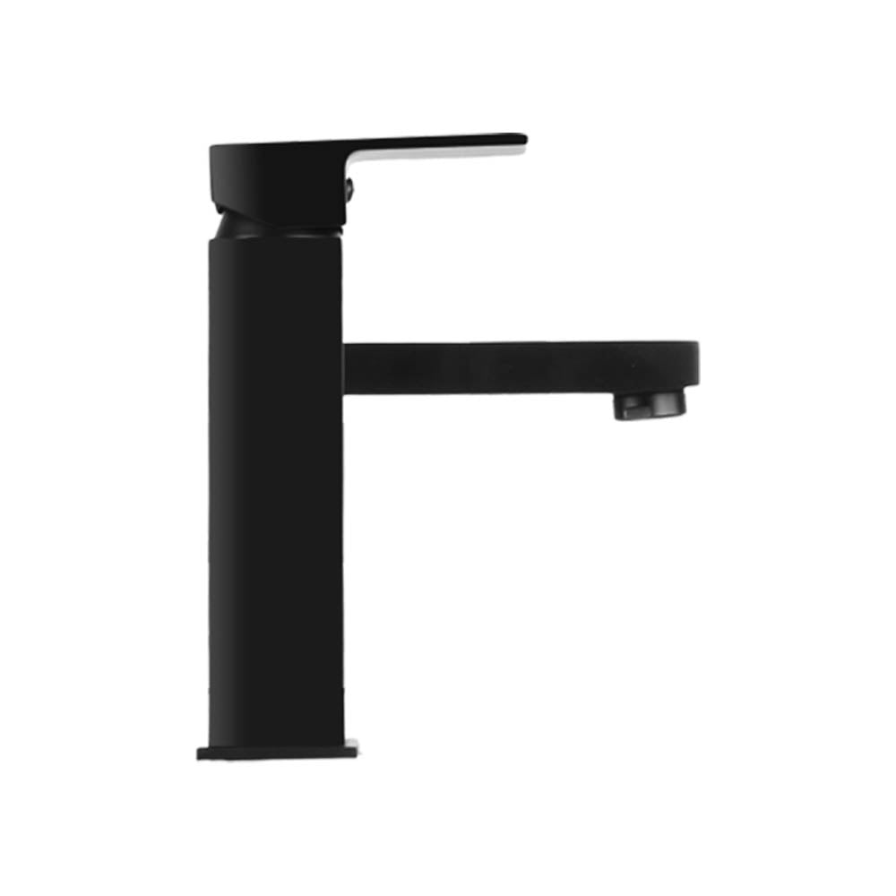 Proflow Black Bathroom Basin Mixer Tap Square