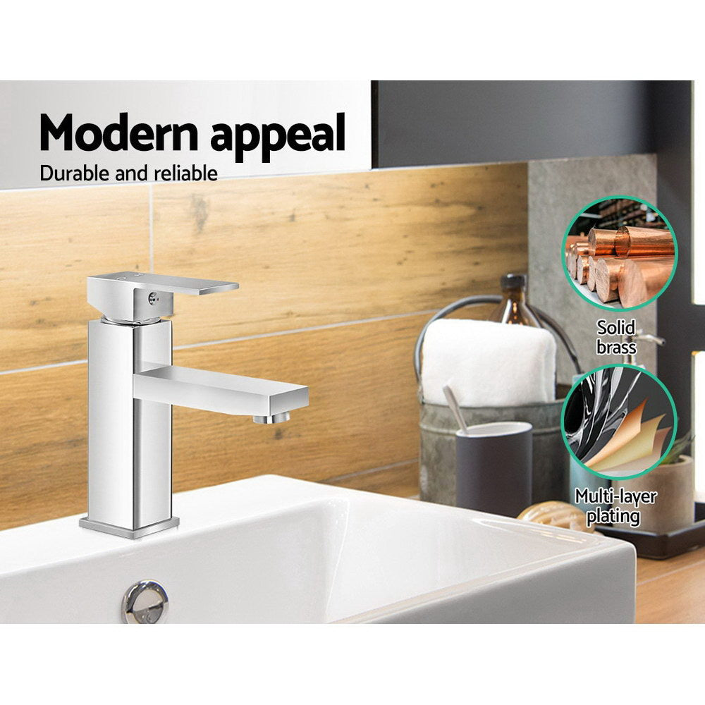 Proflow ChromeBathroom Basin Mixer Tap Square