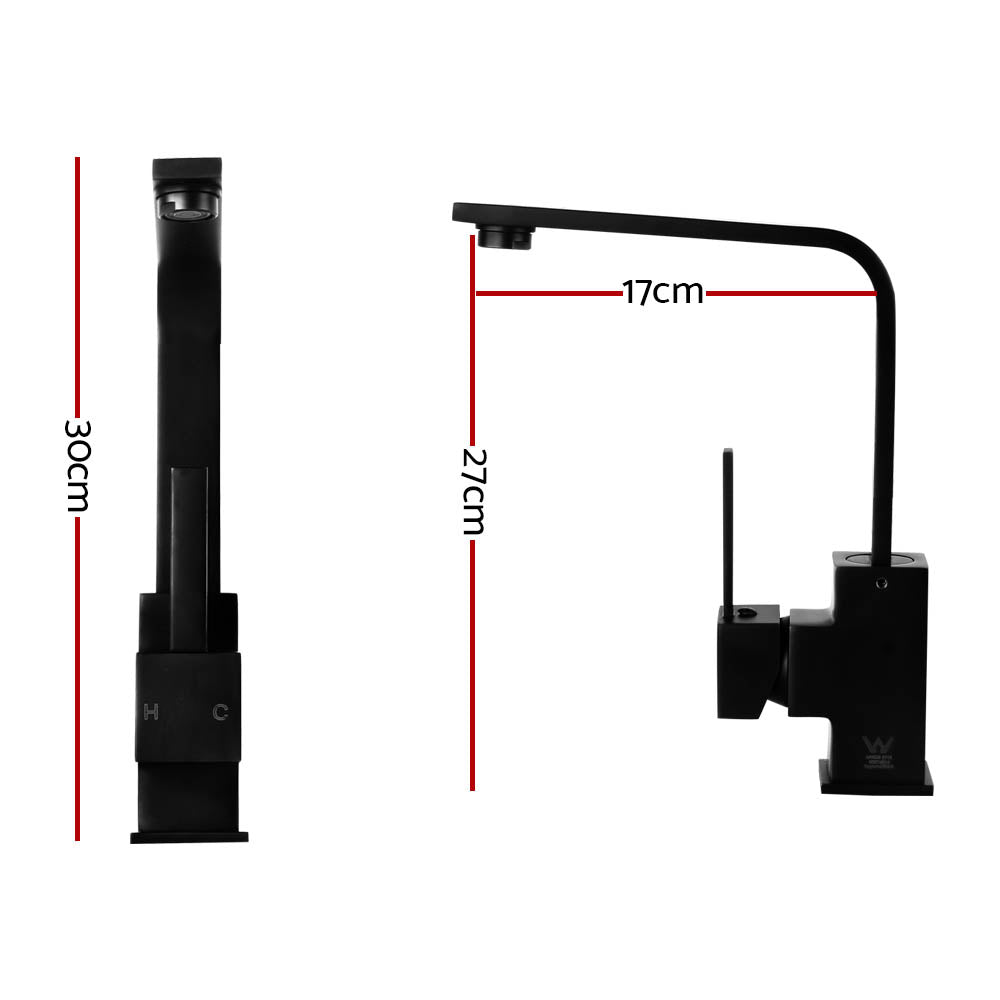 Proflow Kitchen Mixer Tap Mixer Square Black