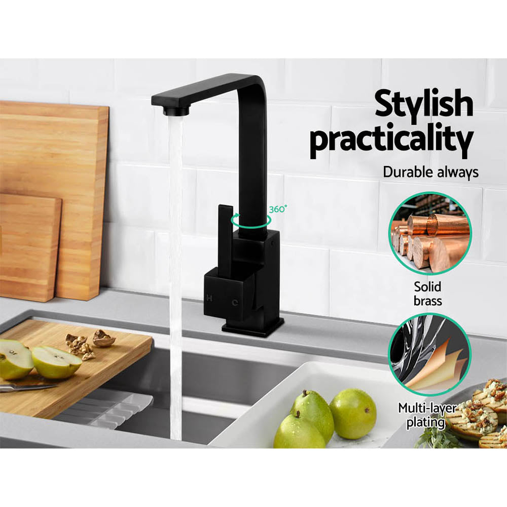 Proflow Kitchen Mixer Tap Mixer Square Black