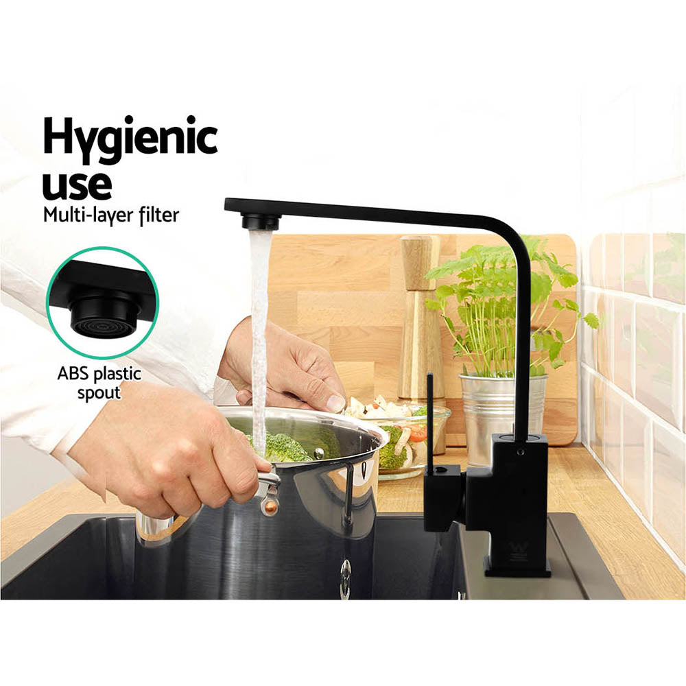 Proflow Kitchen Mixer Tap Mixer Square Black