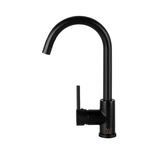 Proflow Kitchen Mixer Tap Mixer Round Sink Faucet Basin Laundry Black