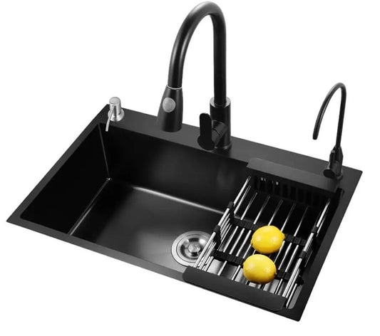 ProFlow JetBlack Steel Sink Set With Water Filter Station - TSS-102