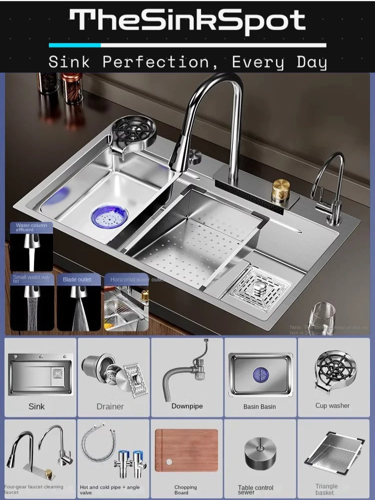 ProFlow  Stainless Steel Waterfall Kitchen Sink - TSS-101